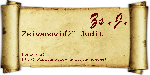 Zsivanović Judit névjegykártya