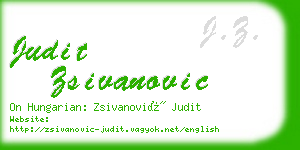 judit zsivanovic business card